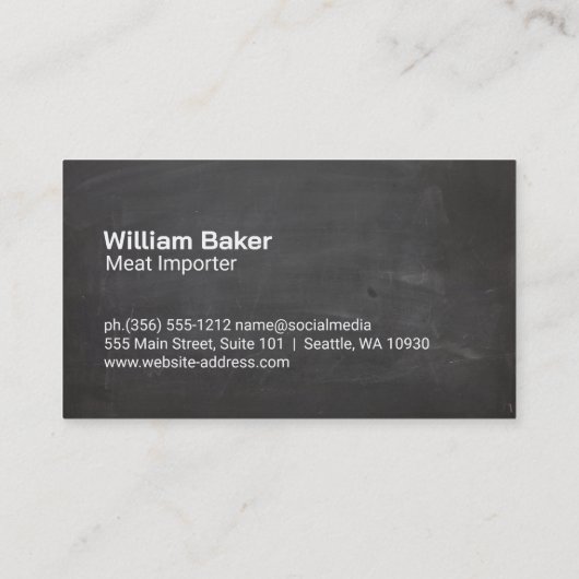 豚肉カット図 | 肉屋 名刺 (裏面)