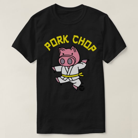 豚肉チョップ Tシャツ (デザイン正面)