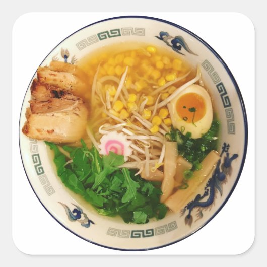 豚肉ラーメン麺スープ スクエアシール (正面)