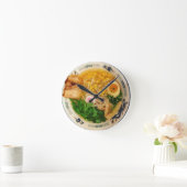 豚肉ラーメン麺スープ ラウンド壁時計 (ホーム)
