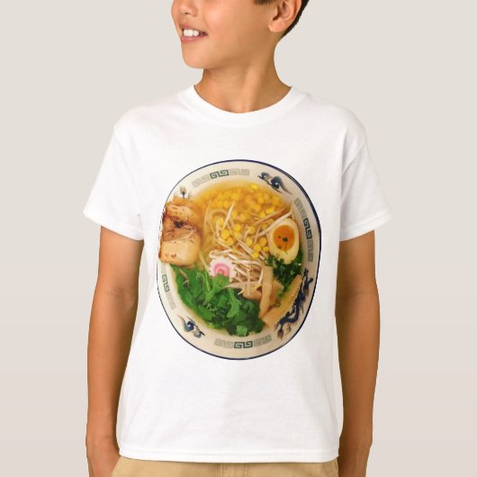豚肉ラーメン麺スープ Tシャツ (正面)