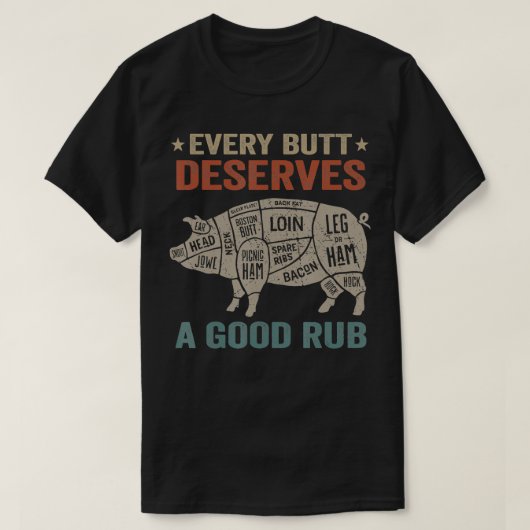 豚肉喫煙パーティーおもしろいbbq tシャツ (デザイン正面)