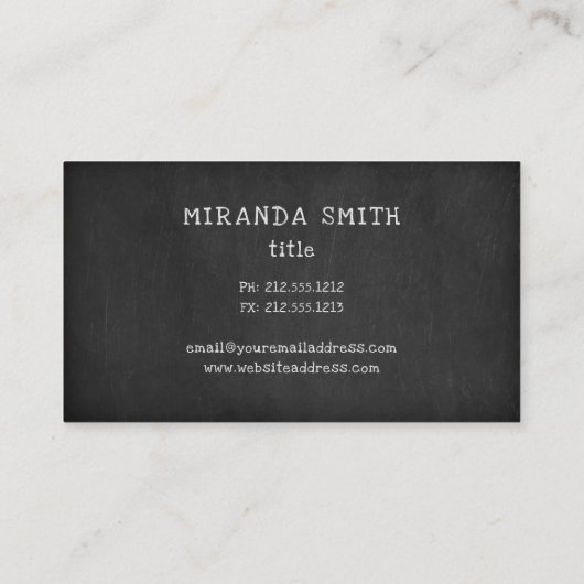 豚肉店の黒板を切る 名刺 (裏面)