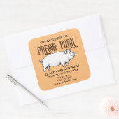 豚肉新品製カスタム品 スクエアシール (封筒)