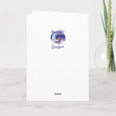 豚誕生日とケーキと遊キャンドルを言葉に サンキューカード (裏面)