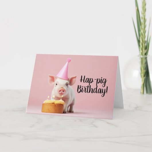 豚誕生日! サンキューカード (正面)