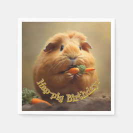 豚誕生日! スタンダードカクテルナプキン