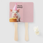 豚誕生日! ハンドファン (正面&裏面)