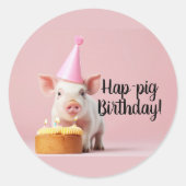 豚誕生日! ラウンドシール (正面)