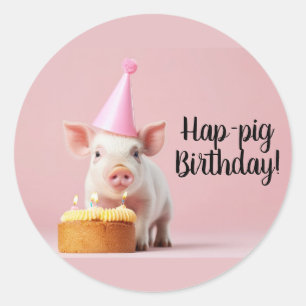 豚誕生日! ラウンドシール