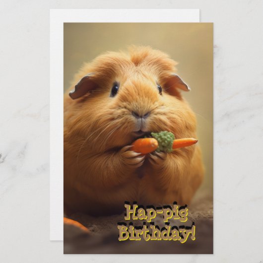 豚誕生日! 便箋 (正面/裏面)