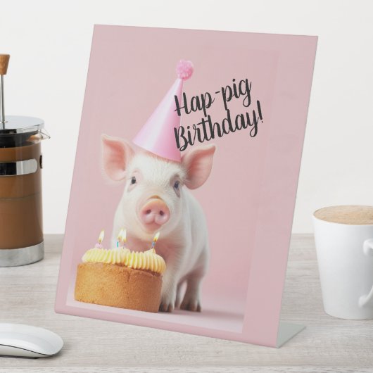 豚誕生日! 台座サイン (インサイチュ)