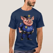 豚警官Tシャツ Tシャツ (正面)