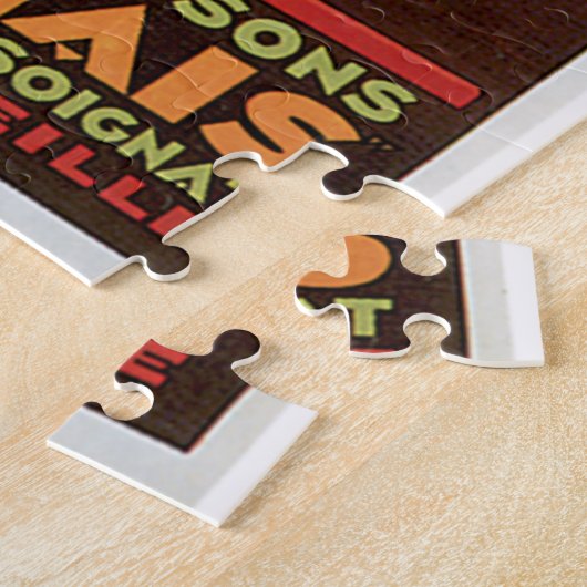 豚豚ハムルリヨネヴィンテージ食品 ジグソーパズル (側面)