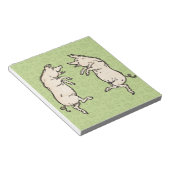 豚踊りアンティークピギーダンス ノートパッド (アングル)