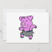 豚踊り漫画|背景色を選択 招待状 (裏面)