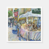 豚農場飛んでいるのコーナーとワイン少し。 スタンダードカクテルナプキン (正面)