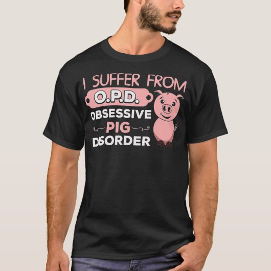 豚農家おもしろいギフトファームライフ動物ホグOPD Tシャツ (正面)