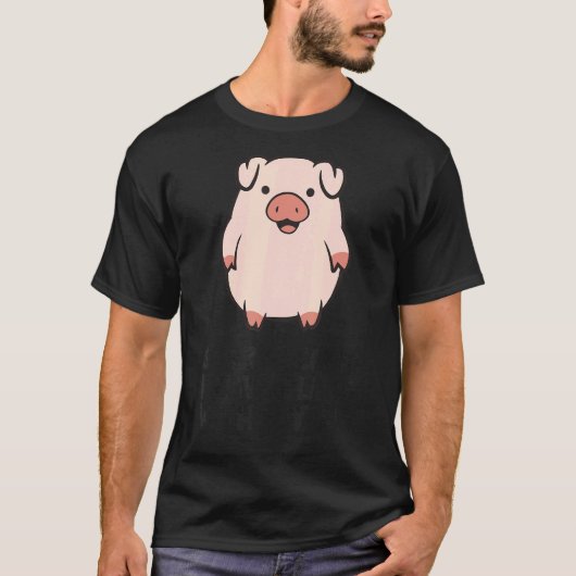 豚農家ごめんね豚と一緒に予定が入れなくて Tシャツ (正面)