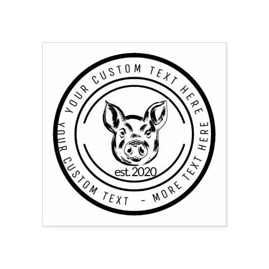 豚農家 ラバースタンプ (インプリント)