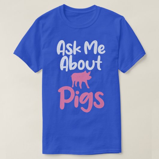 豚頼豚の飼おもしろい主Pig農家Premiについて Tシャツ (デザイン正面)