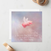 豚飛んでいるがウイングカードを成長 ノートカード (正面/裏面インサイチュ)