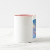 豚飛んでいるが羽を成長 ツートーンマグカップ (中央)