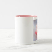 豚飛んでいるが羽を成長 ツートーンマグカップ (中央)