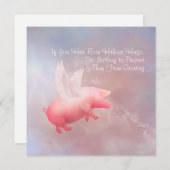 豚飛んでいるが羽を成長 ノートカード (正面/裏面)