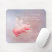 豚飛んでいるが羽を成長 マウスパッド (マウス)