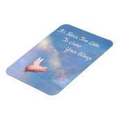 豚飛んでいるが羽を成長 マグネット (左側)