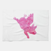 豚飛んでいるが飛ぶとき キッチンタオル (横)