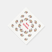 豚飛んでいるのクリスマス スタンダードカクテルナプキン (角)