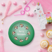 豚飛んでいるのクリスマス ペーパープレート (パーティー)