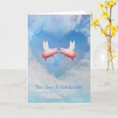 豚飛んでいるの真の愛は信じ難い カード (黄色い花)