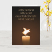 豚飛んでいるキャンドル火炎グリーティングカード カード (黄色い花)