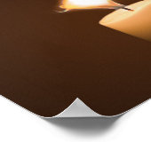 豚飛んでいるキャンドル炎ポスター ポスター (角)