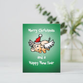 豚飛んでいるクリスマスカード シーズンカード (スタンド正面)