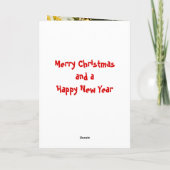 豚飛んでいるクリスマスフォトカード シーズンカード (裏面)