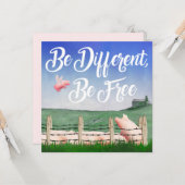 豚飛んでいるビー違う カード (正面/裏面インサイチュ)