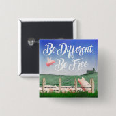 豚飛んでいるビー違う 缶バッジ (正面&裏面)