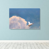 豚飛んでいる帆布 キャンバスプリント (インサイチュ (ウッドフロア))