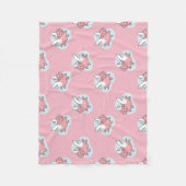 豚飛んでいる月中国の旧正月カラーFFを選択 フリースブランケット (正面)