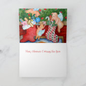 豚飛んでいる物ストッキング シーズンカード (内部)