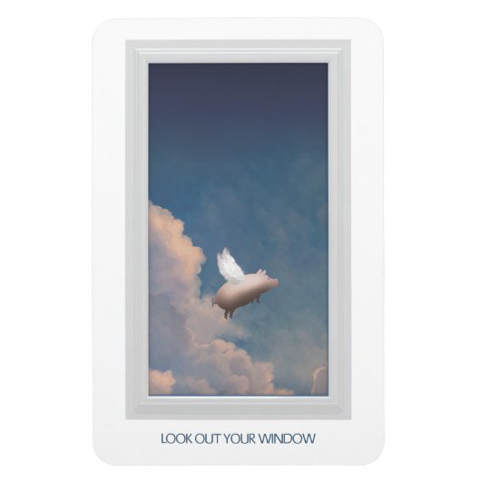 豚飛んでいる磁石 マグネット (縦)