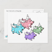 豚飛んでいる科 ポストカード (正面/裏面)