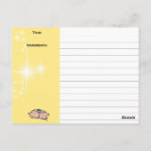 豚飛んでいる肉料理料理本レシピカード ポストカード (裏面)