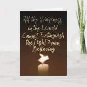 豚飛んでいる蝋燭 カード (正面)