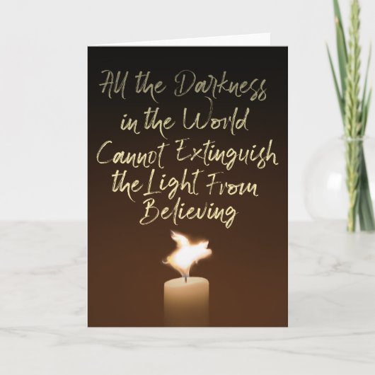 豚飛んでいる蝋燭 カード (正面)