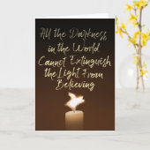 豚飛んでいる蝋燭 カード (黄色い花)